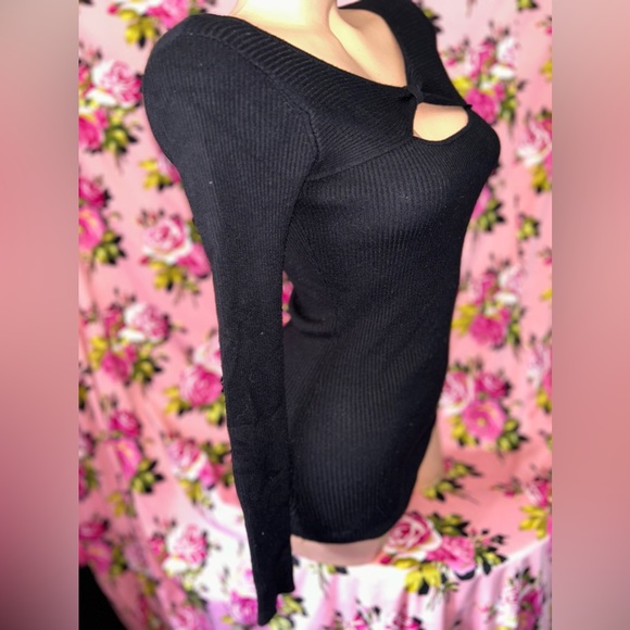 Candies retro pinup long sleeve peel top shirt blouse thermal 50’s bow Dollbaby - Picture 4 of 5